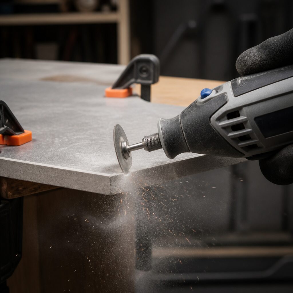 гравер (Dremel) заменяет плиткорез