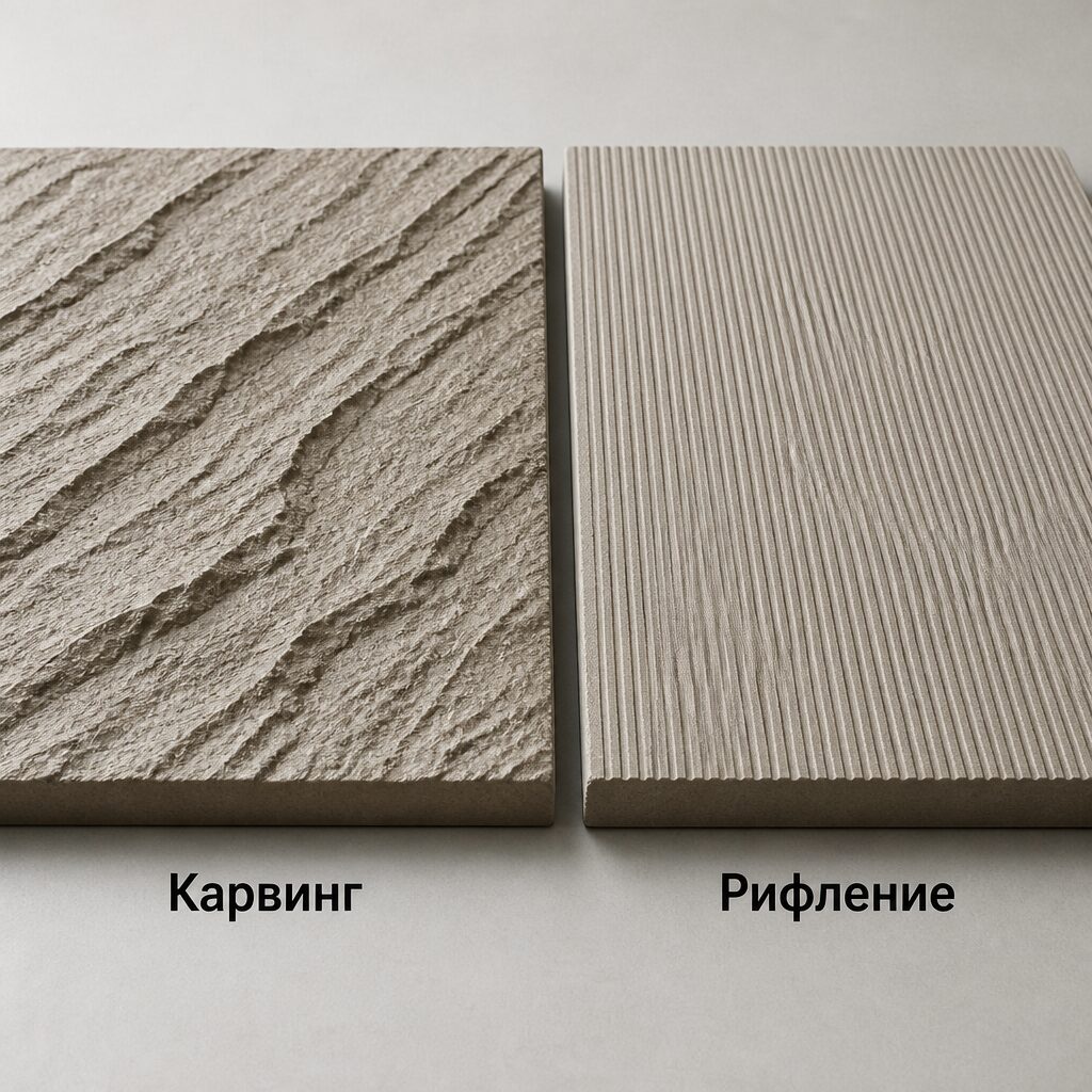 Сравнение: карвинг vs обычное рифление