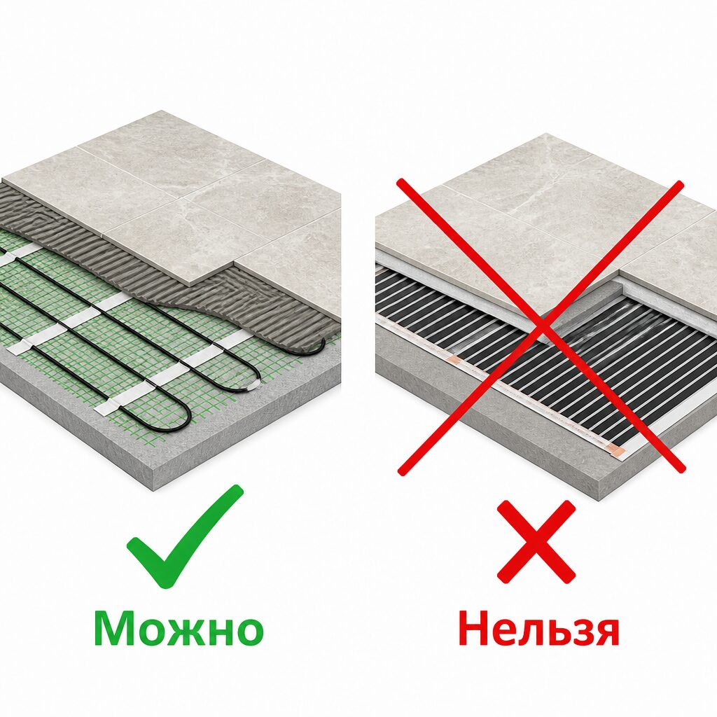 Сравнение нагревательных матов и ИК-плёнки