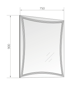 Зеркало Marka One Brio 75x7x90 У26295