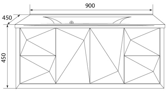 Тумба Marka One Romb 90x45x45 У67845