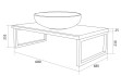 Столешница 1MarKa Grunge Loft 60x48x25.5 Ц0000001583