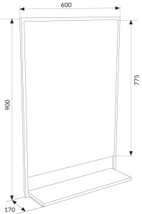 Зеркало 1MarKa Grunge Loft 60x17x90 Ц0000007990