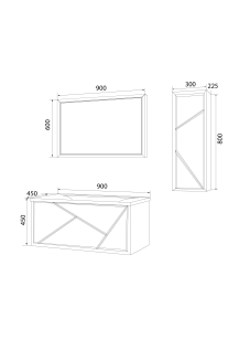 Тумба Marka One Seattle 90x45x45 У72808