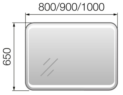 Зеркало Marka One Eco 100x3x65 У72595
