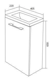 Тумба 1MarKa Ноктюрн 39x24.6x65 У37625