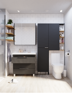 Зеркальный шкаф 1MarKa Gaula 80x15x80 У92543