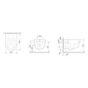 Унитаз Am.Pm Awe 38.4x56x34 C111738WH