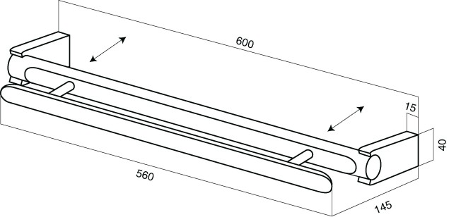 Держатель для полотенец Am.Pm Admire 60x4x14.5 A10336400