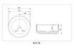 Раковина Abber Bequem 46x14 AC2100