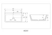 Раковина Abber Rechteck 42x13.5 AC2201
