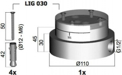 База для установки напольного смесителя Paffoni 11x11 LIG030