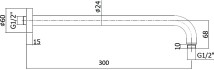 Держатель для верхнего душа Paffoni 6x30x6 ZSOF035CR
