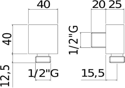 Шланговое подключение Paffoni 4x4.5x5.3 ZACC238CR