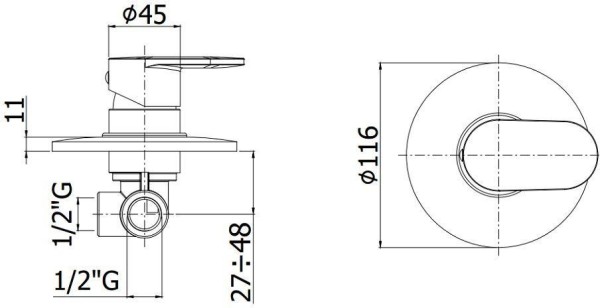 Смеситель Paffoni Candy 11.6x6.8x11.6 CA010CR