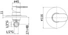 Смеситель Paffoni Candy 11.6x6.8x11.6 CA010CR
