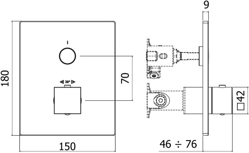 Смеситель Paffoni Compact Bo 15x7.6x18 CPT513NO