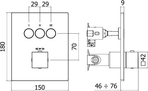 Смеситель Paffoni Compact Bo 15x7.6x18 CPT519ST