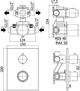Смеситель Paffoni Light 15x20 LIQ518CR/M