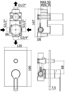 Смеситель Paffoni Ringo 12x5.5x19 RIN015CR/M