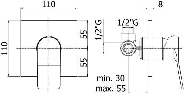 Смеситель Paffoni Tilt 11 TI010CR/M