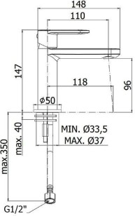 Смеситель Paffoni Candy 5x14.8x14.7 CA071CR