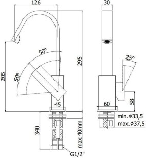 Смеситель Paffoni Elle 6x12.6x29.5 EL878CR