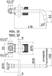 Смеситель Paffoni Jo 22x13.3 JO006CR70