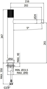 Смеситель Paffoni Jo 5x24.1x34.7 JO081CR