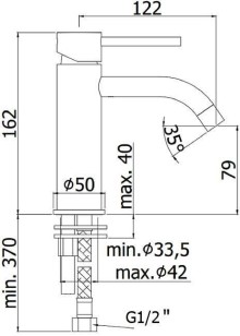 Смеситель Paffoni Light 5x12.2x16.2 LIG071HG