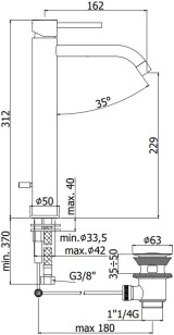 Смеситель Paffoni Light 5x21.5x31.2 LIG085CR