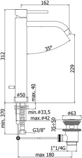 Смеситель Paffoni Light 5x21.5x31.2 LIG085CR