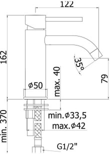 Смеситель Paffoni Light 5x12.2x16.2 LIGX071CR