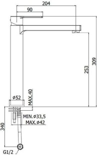 Смеситель Paffoni West 5.2x16x19.7 WS074CR