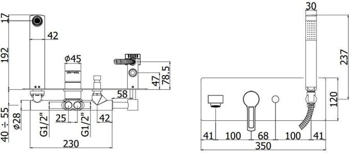 Смеситель Paffoni Ringo 35x19.2x12 RIN001BO