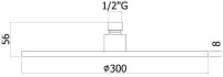 Верхний душ Paffoni Master King 30x40x10 ZSOF079ROSE + ZSOF034ROSE