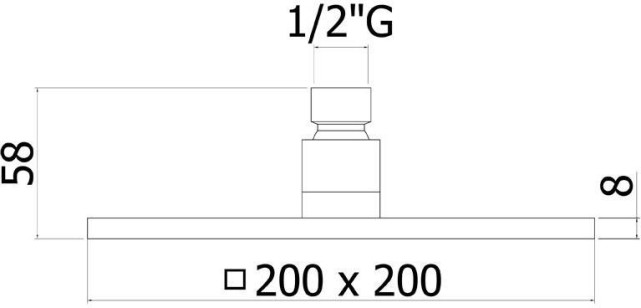 Верхний душ Paffoni Syncro 22x40x10 ZSOF075ST + ZSOF063ST