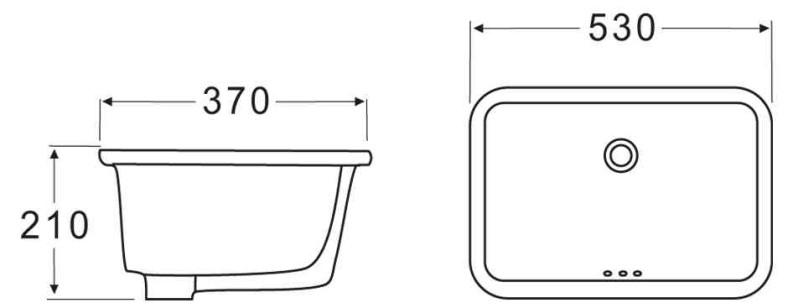 Накладная раковина BelBagno 37.50x53x21 BB1006