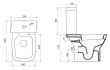 Чаша напольного унитаза BelBagno Lago 35.50x63.50x41 BB128CP