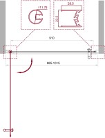 Душевая дверь в нишу BelBagno Uno 100x185 UNO-B-1-100-P-Cr