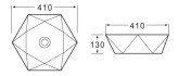 Накладная раковина BelBagno 48.50x41.50x12 BB1344A