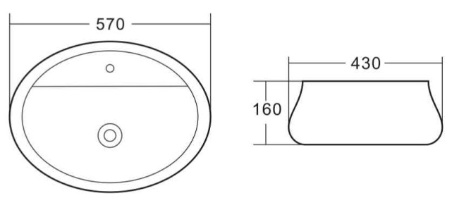 Накладная раковина BelBagno 57.50x46x15 BB1399