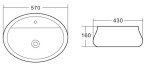 Накладная раковина BelBagno 57.50x46x15 BB1399