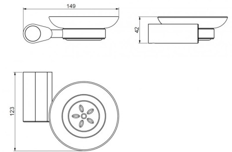 Мыльница подвесная Cezares Verona Push AM-M-031-CR