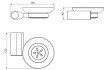 Мыльница подвесная Cezares Verona Push AM-M-031-CR