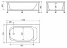 Акриловая ванна BelBagno 128.5x70x40 BB101-130-70