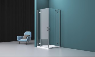 Душевой уголок BelBagno Kraft 90x100x195 KRAFT-AH-22-100/90-C-Cr-L