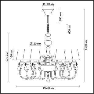 Люстра Odeon Light Classic 4723/8