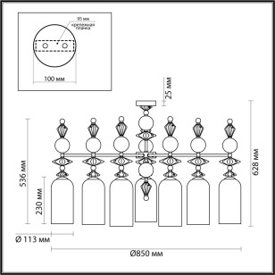 Люстра Odeon Light Classic 4893/7C