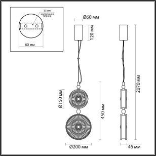 Подвес Odeon Light L-Vision 5412/13LD